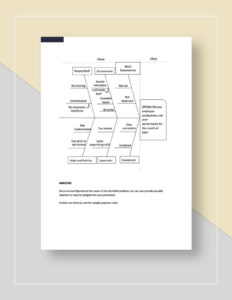 editable fishbone root cause analysis template  google docs word apple pages  template fishbone root cause analysis template excel