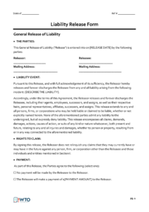 editable free dmv release of liability forms  editable vehicle release of liability template word