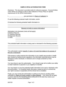 editable hipaa release of information form  fill online printable fillable authorization for release of protected health information template pdf