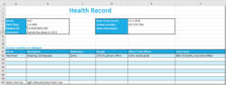 editable lot history record template doc