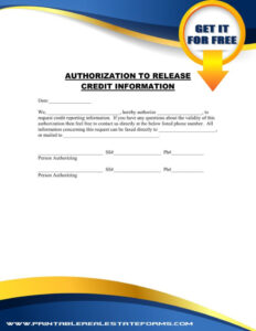 editable sample authorization to release information template form authorization to release information template example