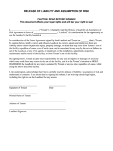 editable waiver and release of liability template release of responsibility waiver template pdf