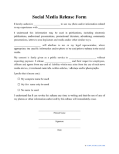 free 12 printable free printable photo release form templa  vrogueco photo waiver release form template excel