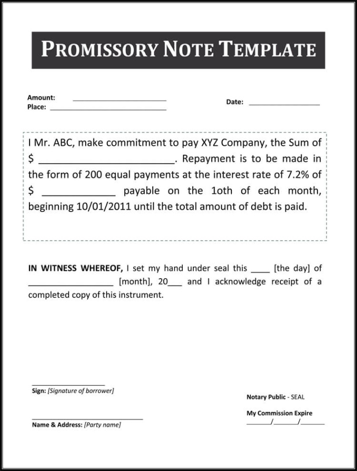 free 38 free promissory note templates  forms word  pdf release of promissory note template pdf