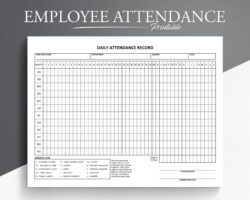 free blank daily attendance record template doc