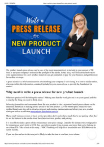 free how to write a press release for a new product launch by william eric  issuu product launch press release template example