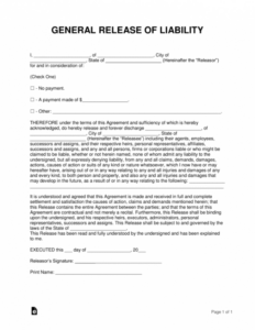 free printable free release of liability hold harmless agreement template property liability release contractor release of liability form template example