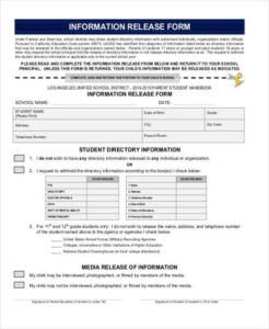 free release of information form template release of information form mental health template word