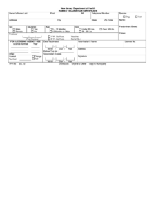 free sample cat vaccination record template example