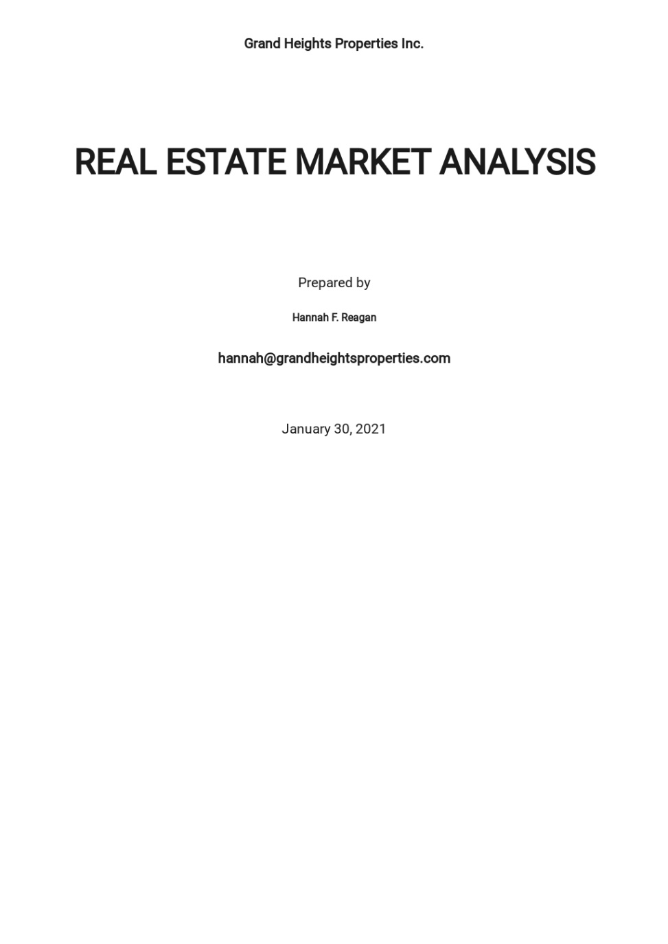 free sample real estate market analysis template in google docs word real estate market analysis template pdf