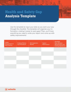 gap analysis tool the proactive safety improvement guide checklist  template  safesite 21 cfr part 11 gap analysis template doc