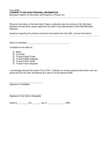 printable fillable online consent to release of personal information fax email authorization to release personal information template excel