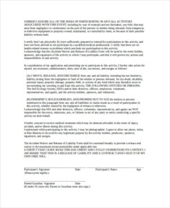 printable free 9 sample release of liability forms in pdf  ms word release of liability car accident template sample