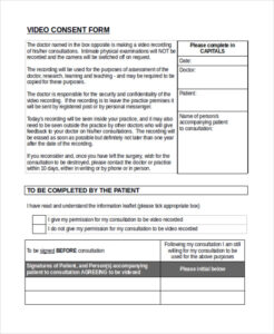 printable free 9 sample video consent forms in pdf  ms word audio recording release form template pdf