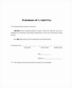 printable release of liability waiver template free p  vrogueco release of responsibility waiver template word