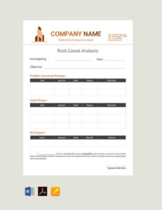 printable root cause analysis template  google docs word  template basic root cause analysis template