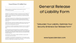 sample free printable general release of liability form templates pdf word release from liability form template example