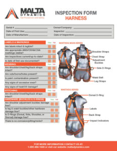 sample harness inspection record template