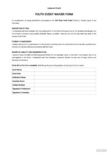 youth event waiver form template in word google docs  download  template photo waiver release form template pdf