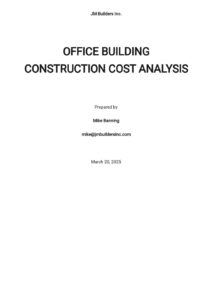 editable cost analysis templates in google docs  template construction project cost analysis template doc