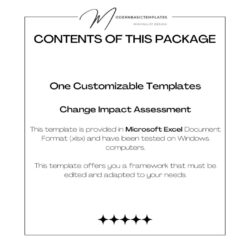 editable customizable change impact assessment template editable printable instant digital download for change management impact analysis template