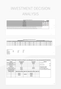 editable free investment decision analysis templates for google sheets and decision analysis and resolution template word