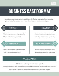 free business case presentation template business case study analysis template sample