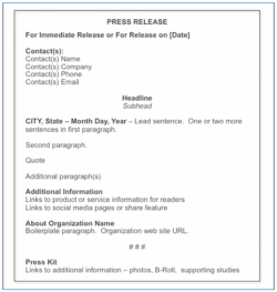 Blank Company Anniversary Press Release Template Excel Sample