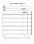 Blank Home Medication Administration Record Template Excel