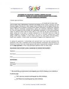 Custom General Release Of Liability Waiver Template Pdf Sample