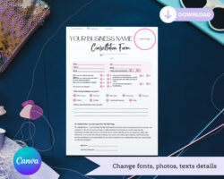 Editable Hair Color Release Form Template Pdf