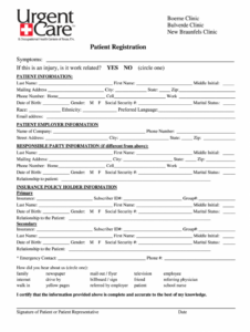 Emergency Room Release Form Template Excel