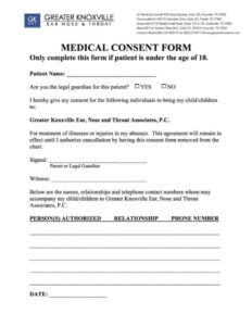 Free Blank Grandparents Medical Release Form Template Doc