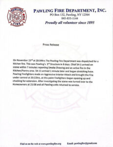 Free Custom Fire Department Press Release Template  Sample