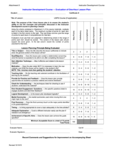 Free Custom Lesson Plan Analysis Template Pdf