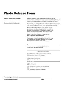 Free  Dental Photography Release Form Template Doc