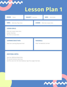 Free Editable Lesson Plan Analysis Template Pdf