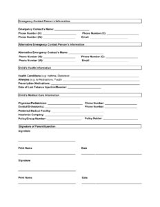 Free Editable Medical Release Form For Minor Template Excel Sample