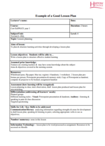 Free  Lesson Plan Analysis Template Pdf