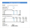 Free Printable Unit Cost Analysis Template Pdf