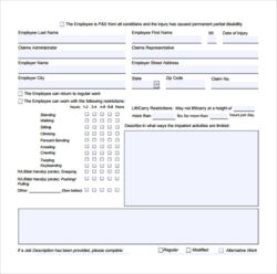 Medical Release Form To Return To Work Template Doc