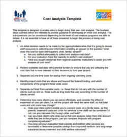 printable cost analysis templates  14 free word excel  pdf formats samples examples designs coffee shop cost analysis template word