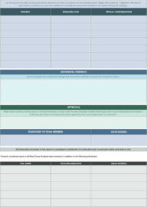 Printable Functional Failure Analysis Template  Sample